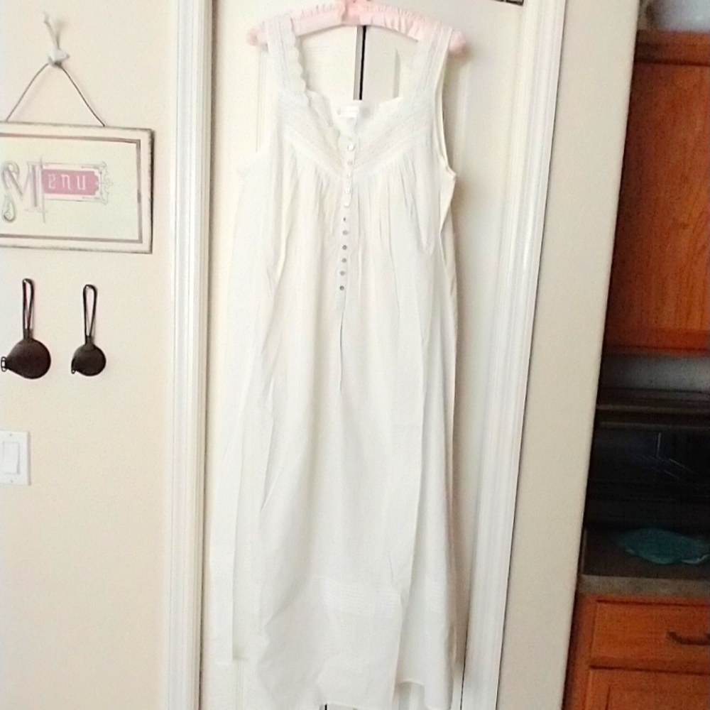 Eileen West Cotton Long Ballet Nightgown LARGE